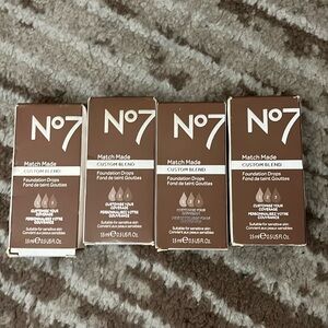 ✨ No7 Match Made Custom Blend Fundation Drops - Walnut - 4 Pack Bundle Set
